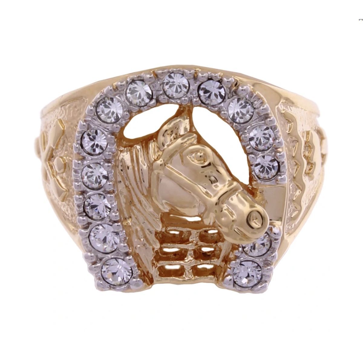 Lowell Hays 18K Gold Plated Horseshoe Ring | Elvis Presley Jewelry