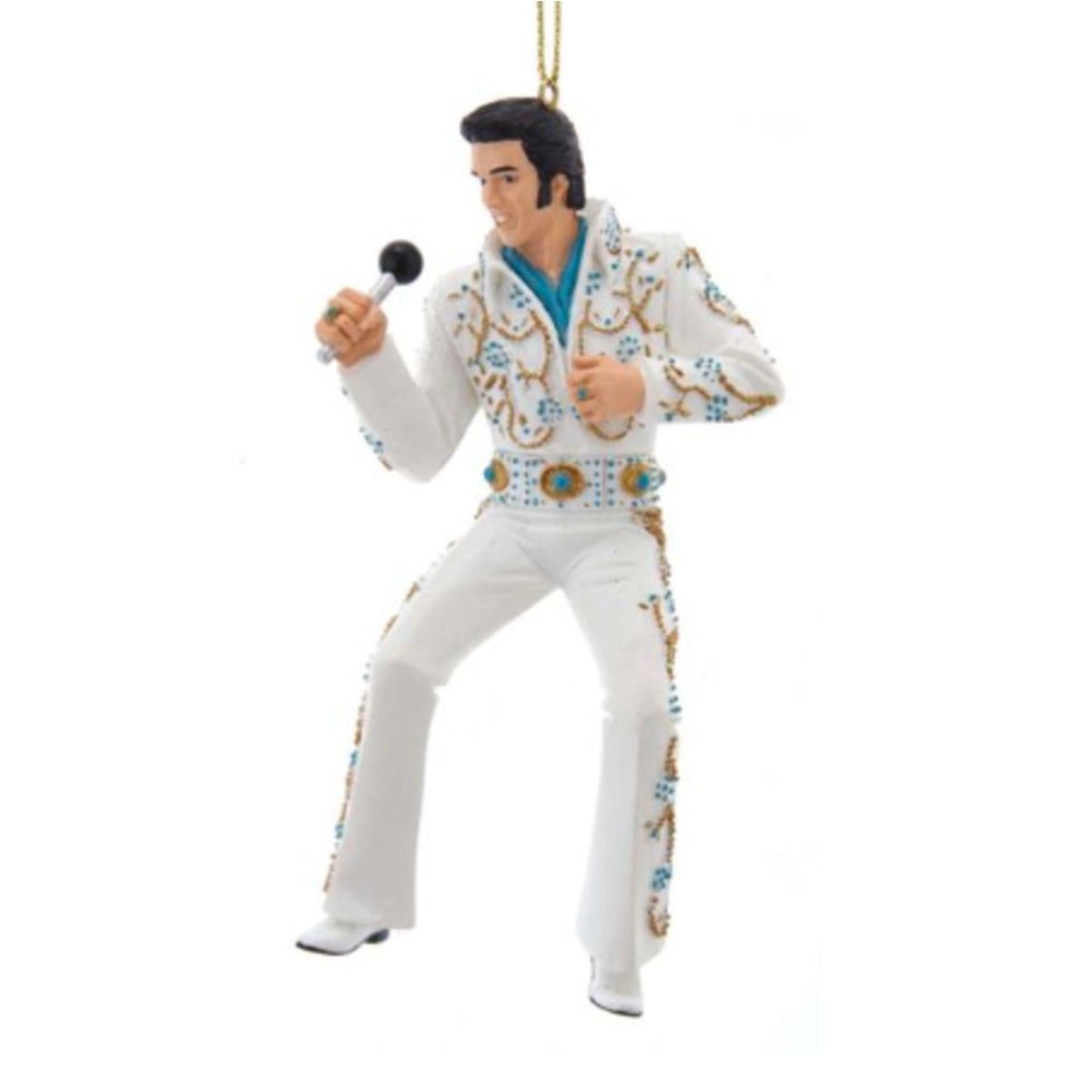 Elvis in Blue and White Jumpsuit Ornament