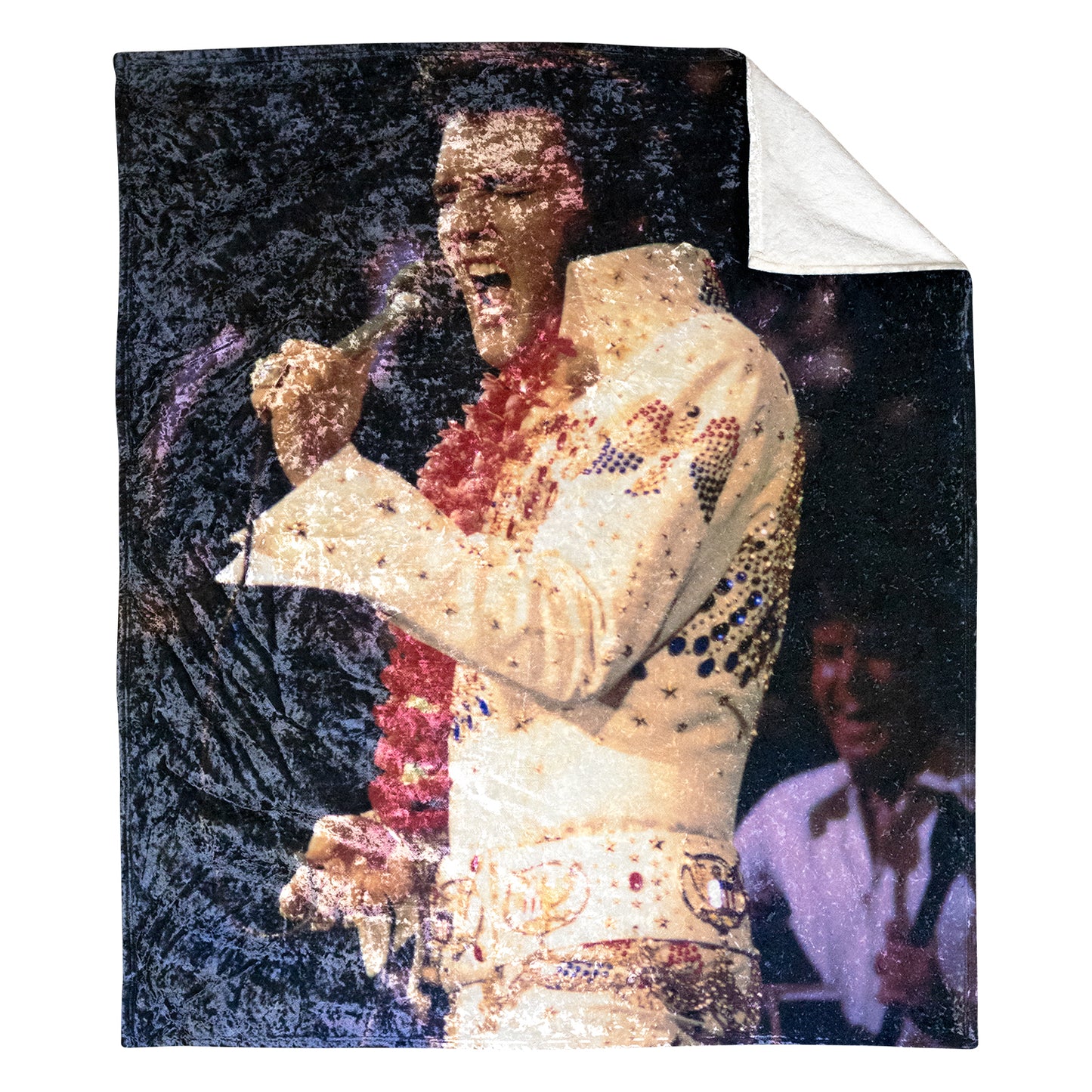 Elvis Aloha 50 x 60 Crushed Velvet Fleece Throw Blanket