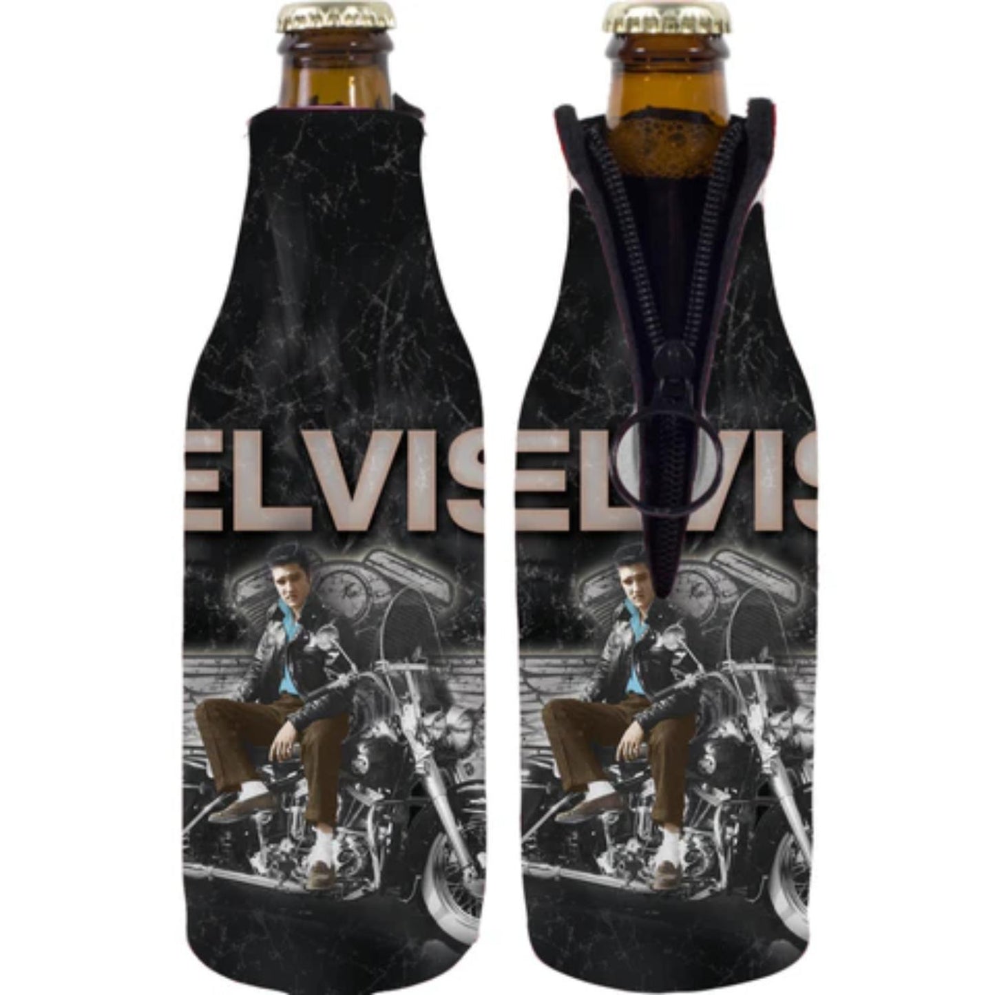 Elvis Motorcycle with Wings Bottle Huggie