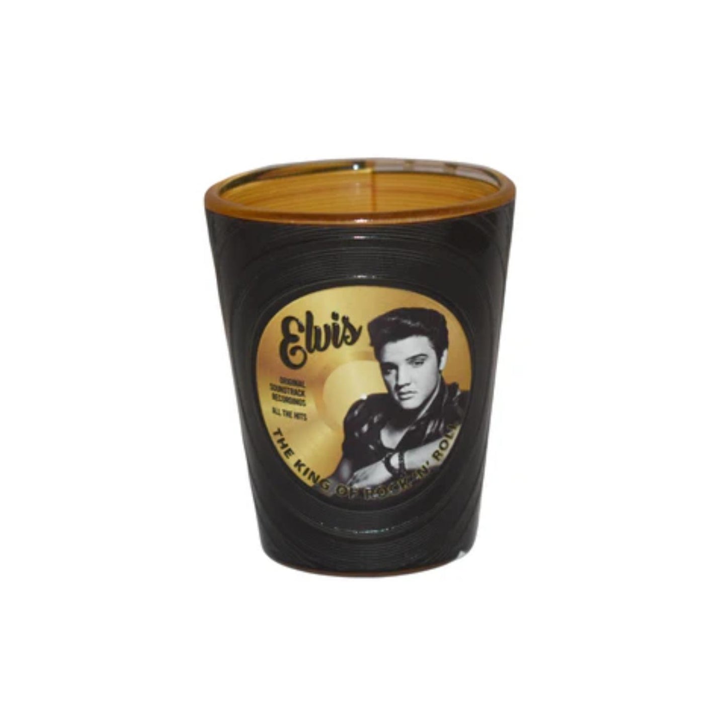 Elvis Record Shot Glass