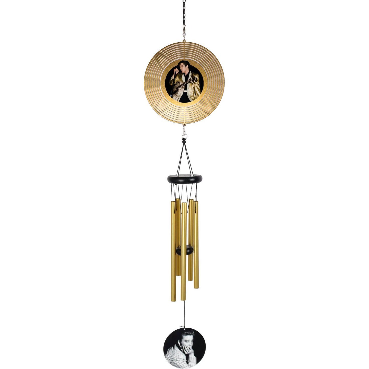 Elvis Gold Record Wind Spinner Chime