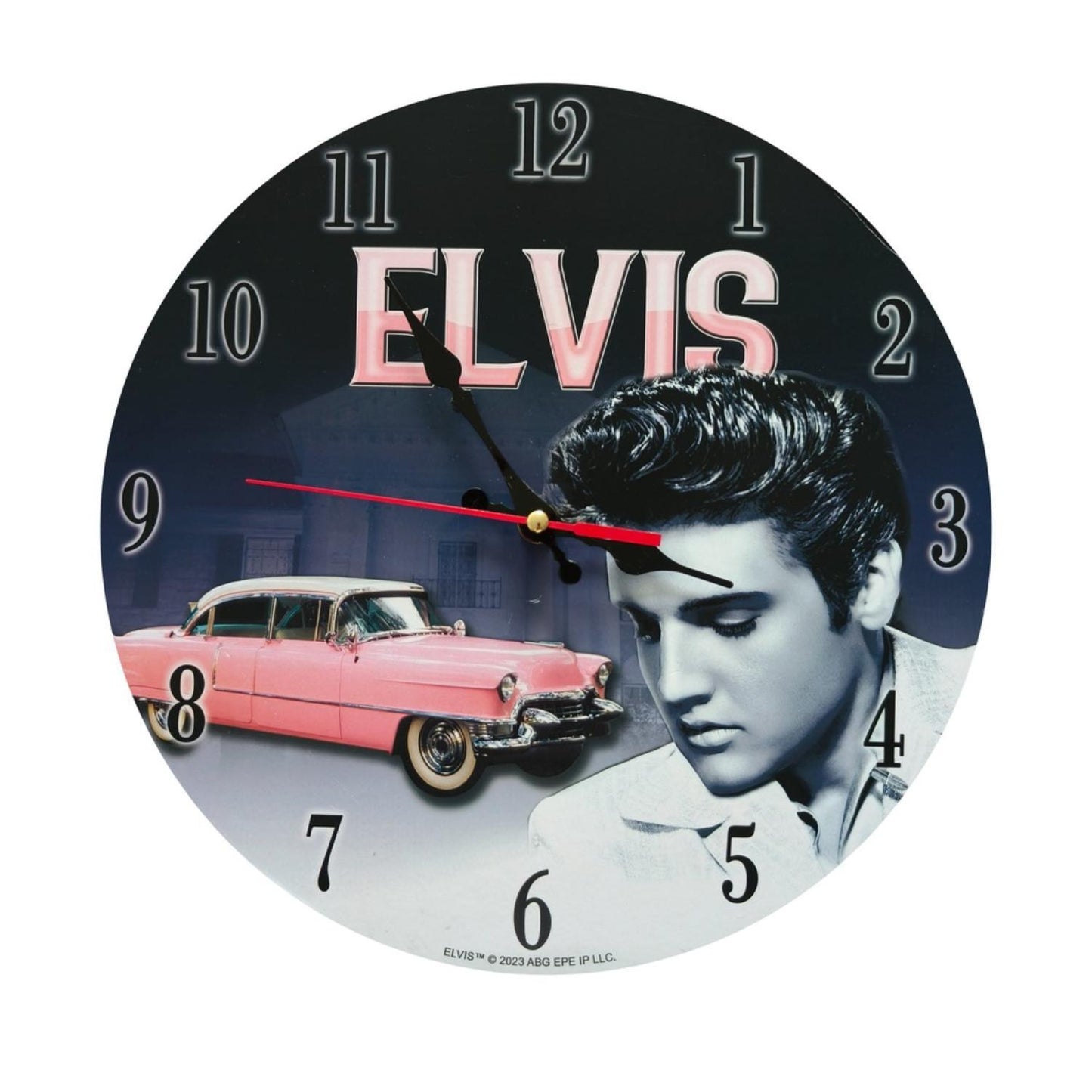 Elvis Pink Caddy Clock