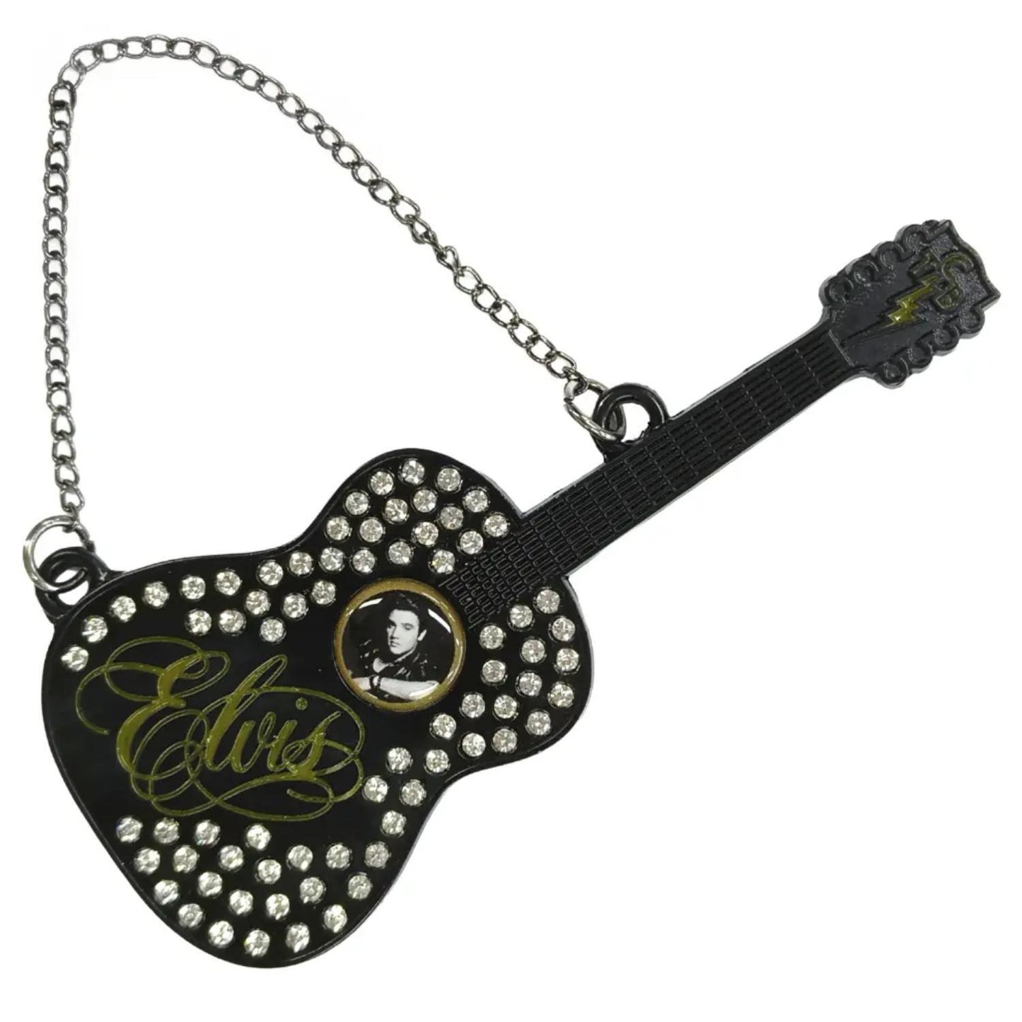 Elvis Rhinestone Guitar Ornament