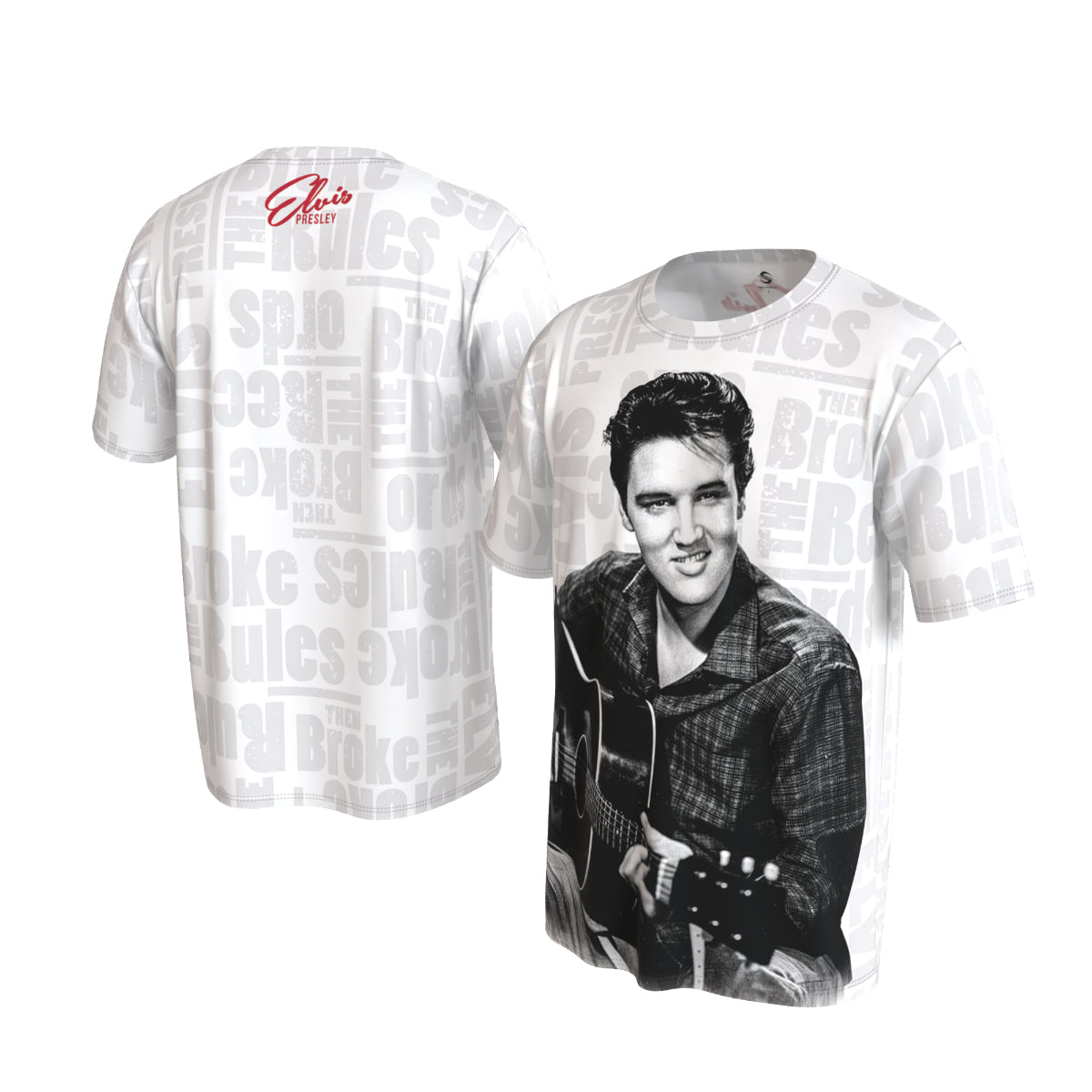Elvis Guitar Portrait Sublimated T-shirt