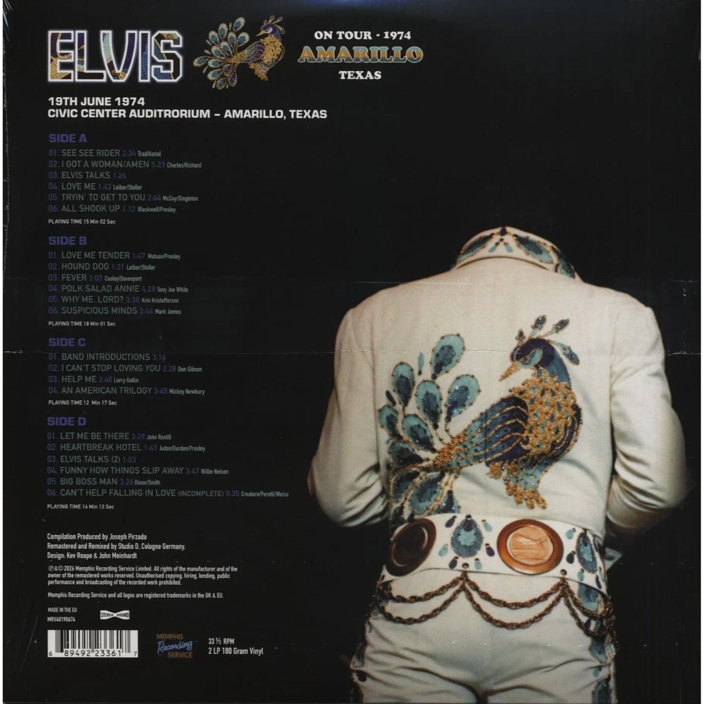 Elvis Presley - On Tour 1974: Amarillo Texas Import 2LP