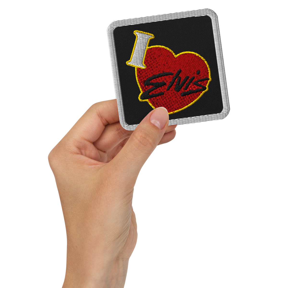 I Love Elvis Embroidered Patch, 3-Inch