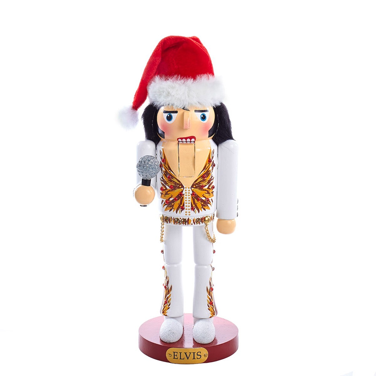 Elvis Flames Jumpsuit Nutcracker - 11"