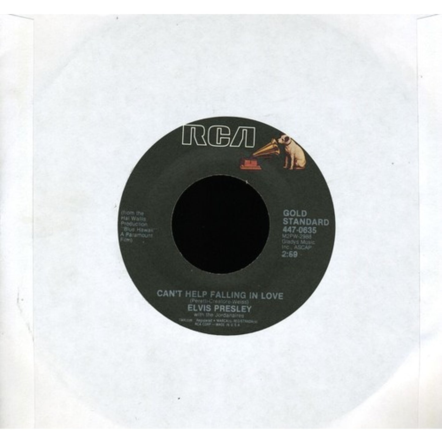 Elvis Presley - Can't Help Falling In Love 7"