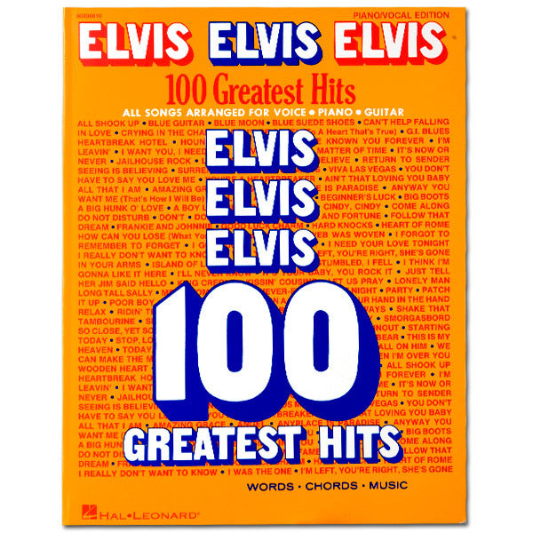 Elvis 100 Greatest Hits Songbook Piano Guitar Vox