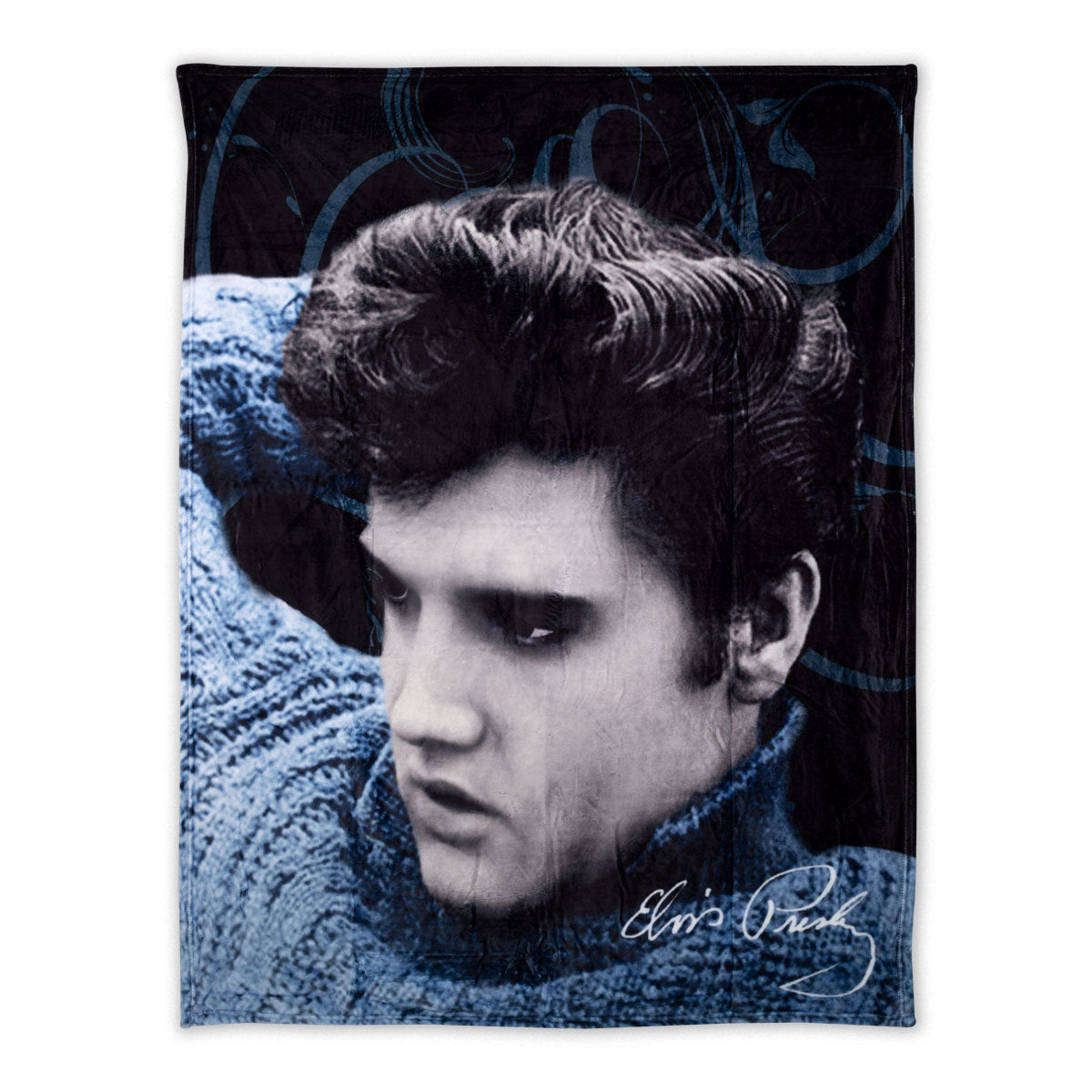 Elvis Presley Blue Sweater Throw Blanket