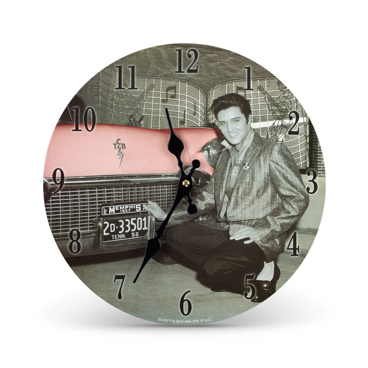 Elvis Presley Pink Cadillac Clock