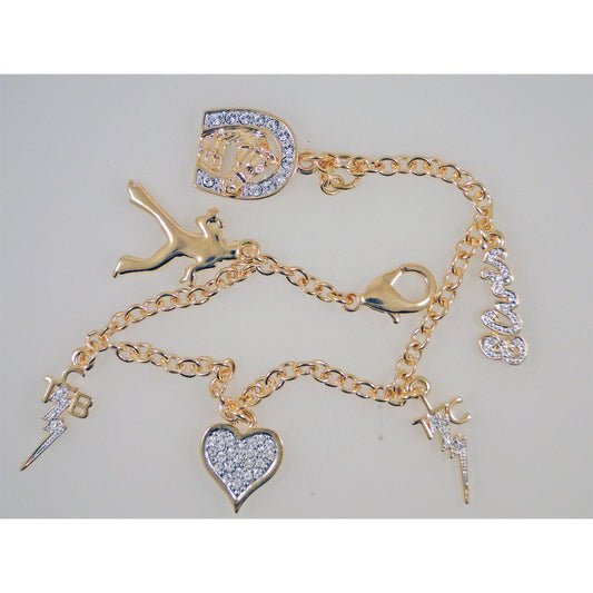 Lowell Hays 18kt Yellow Charm Bracelet w/6 Charms