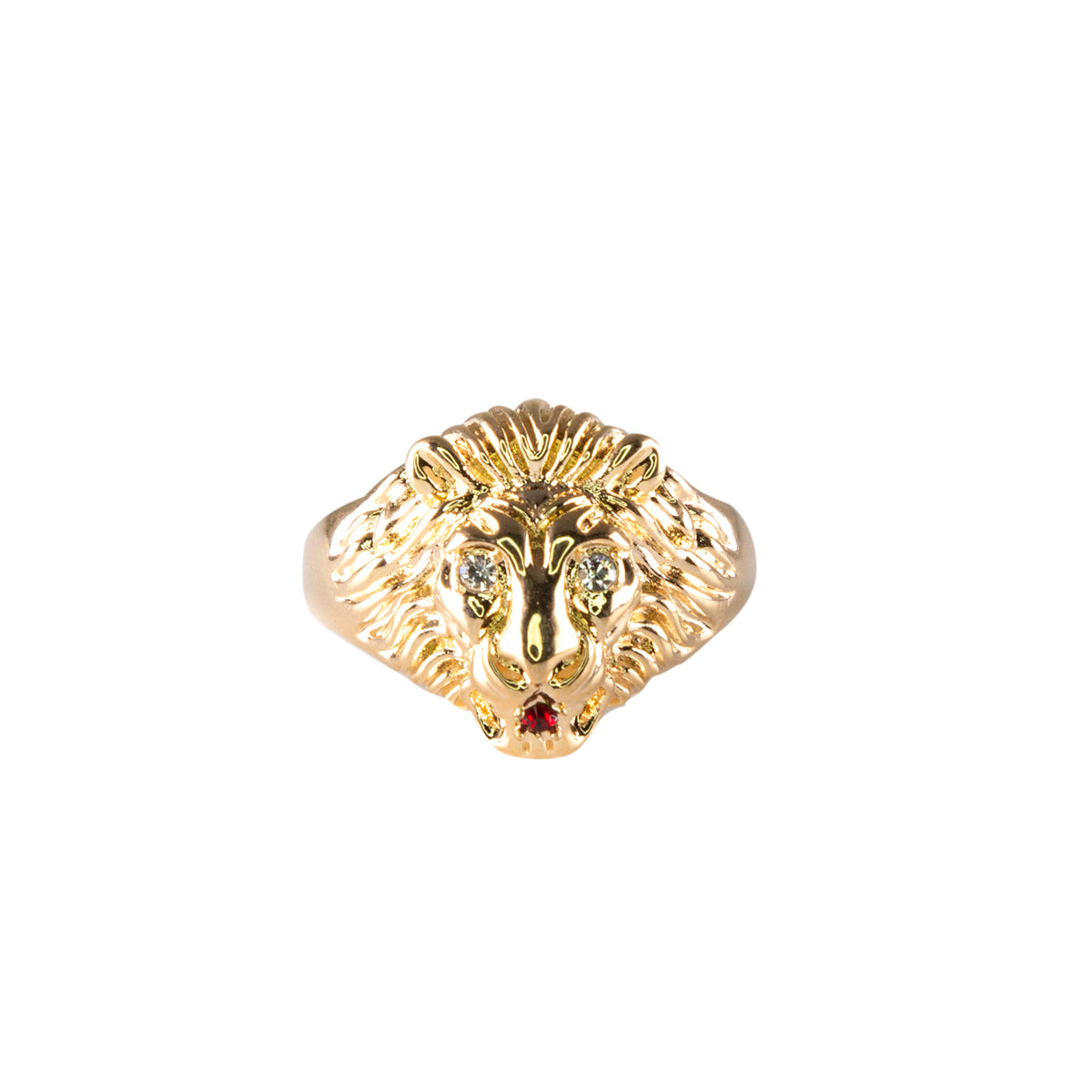 Lowell Hays 18K Gold Lion Head Ring