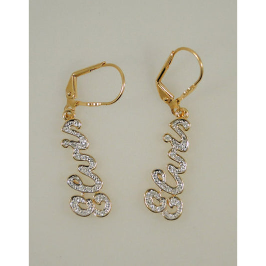 Lowell Hays 18k Yellow Gold Plated "Elvis" Earrings