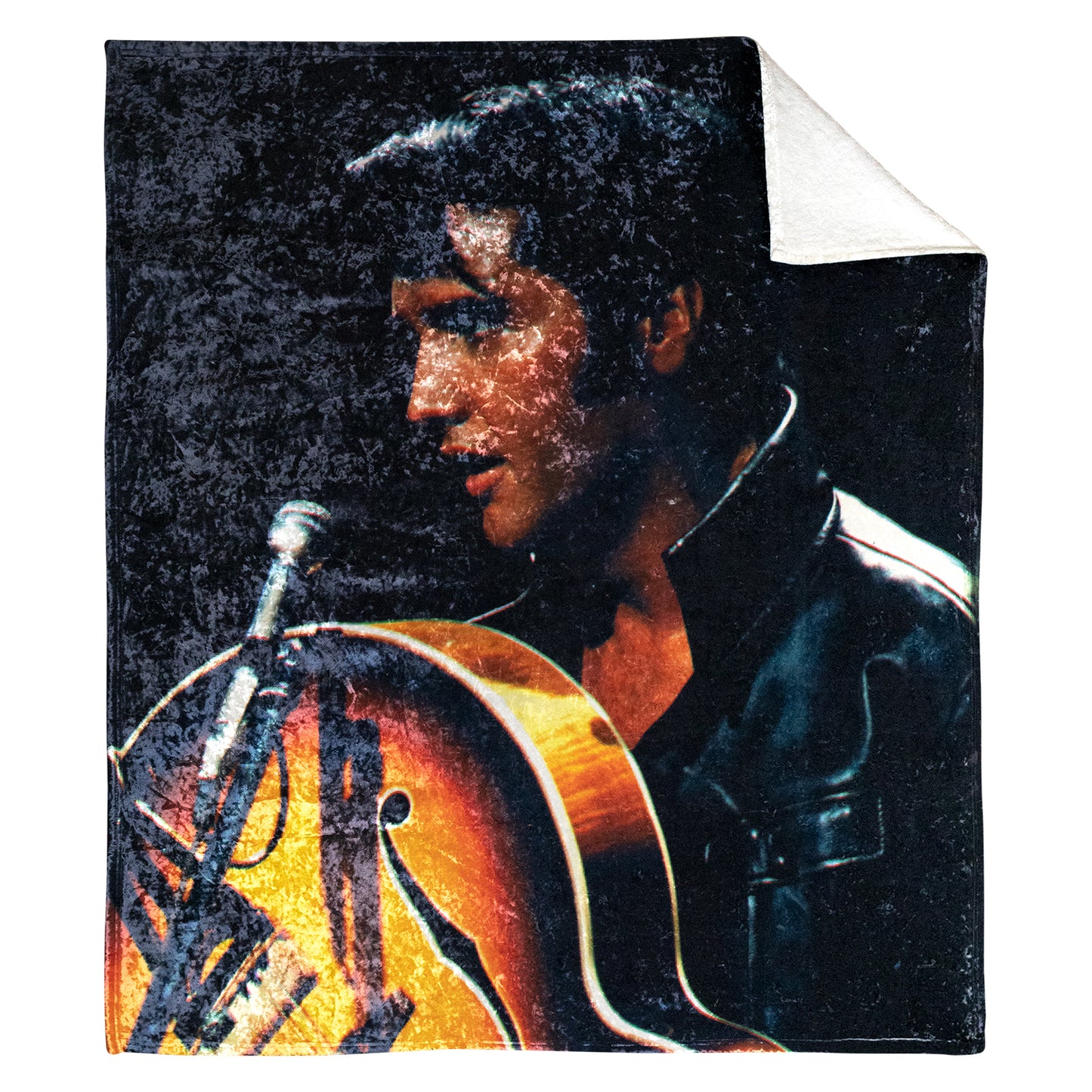 68 Guitar 50 x 60 Crushed Velvet Fleece Throw Blanket