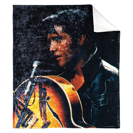 68 Guitar 50 x 60 Crushed Velvet Fleece Throw Blanket