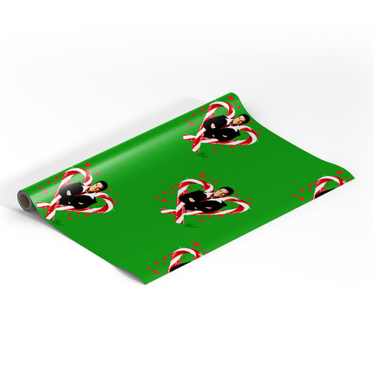 Candy Cane King Gift Wrap - 6' roll