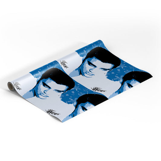 Blue Christmas Gift Wrap - 6' roll