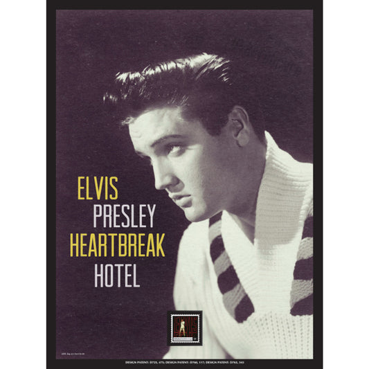 "Heartbreak Hotel" Framed Wall Art With Postage Stamp