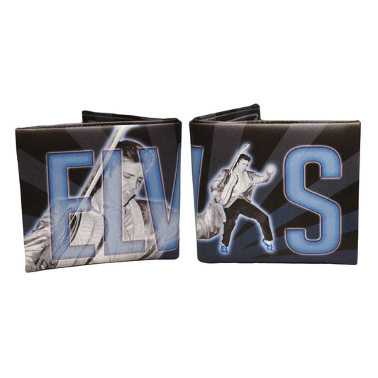 Elvis Blue Suede Shoes Fold Wallet