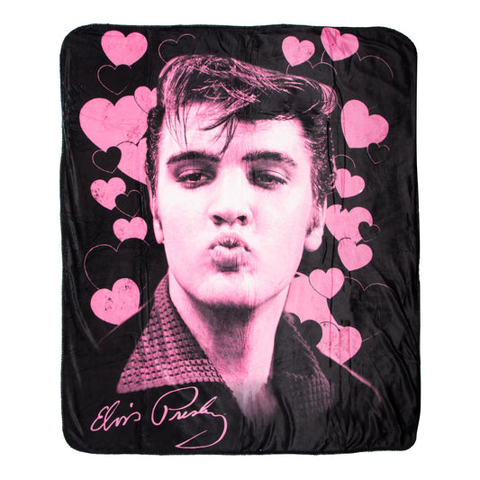 Elvis Smooches 50" x 60" Sherpa Throw Blanket