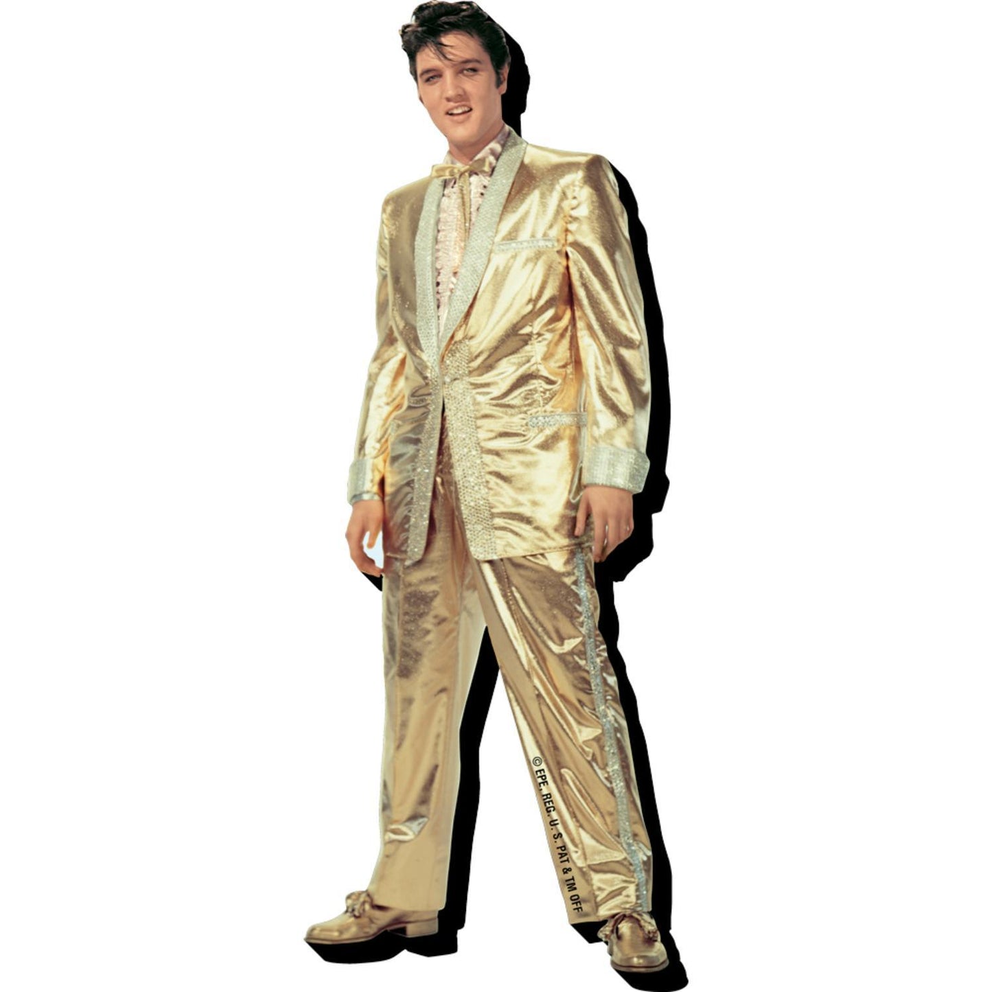 Elvis - Gold Chunky Wood Magnet