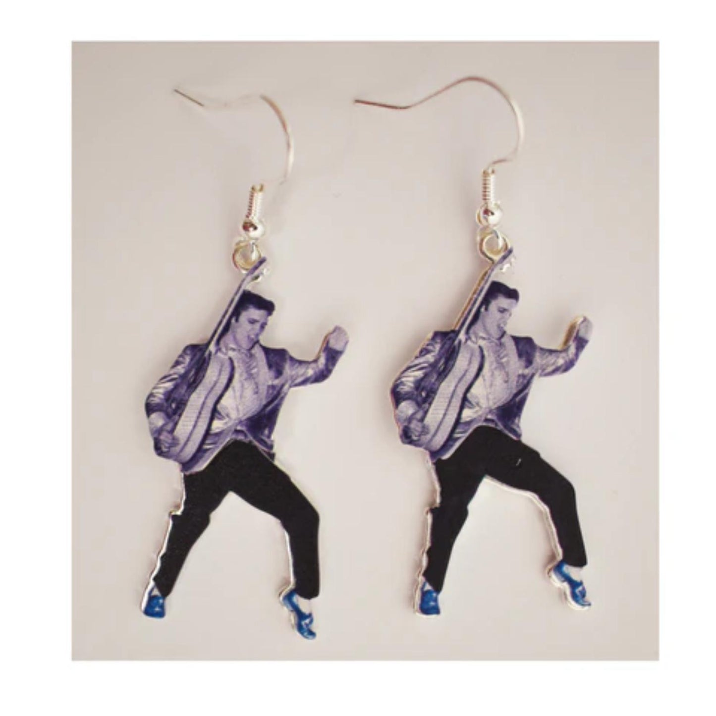 Blue Suede Shoes Swinging Legs Earrings