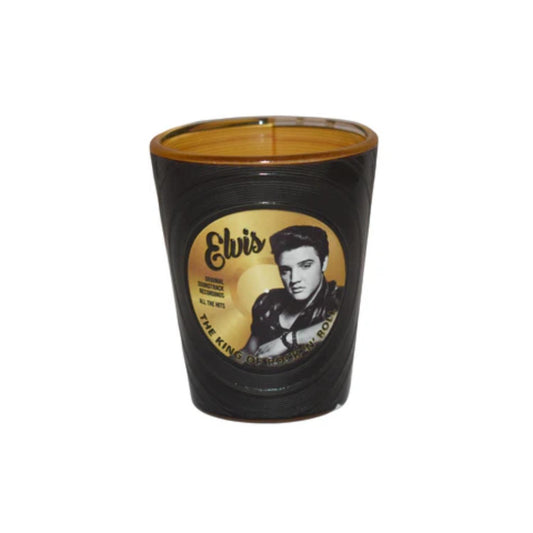Elvis Record Shot Glass