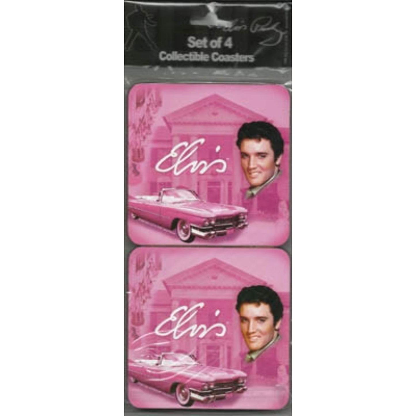 Elvis Pink Coasters Set of 4