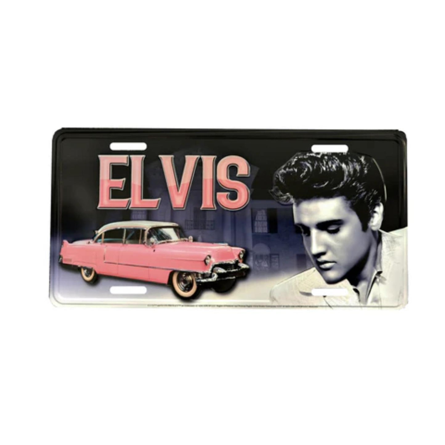 Elvis Pink Caddy License Plate