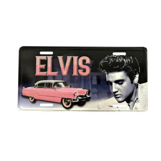 Elvis Pink Caddy License Plate