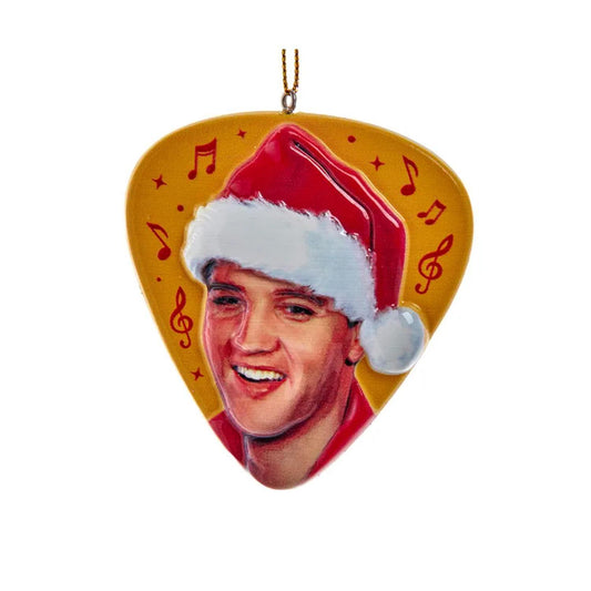 Elvis 3D in Santa Hat Ornament