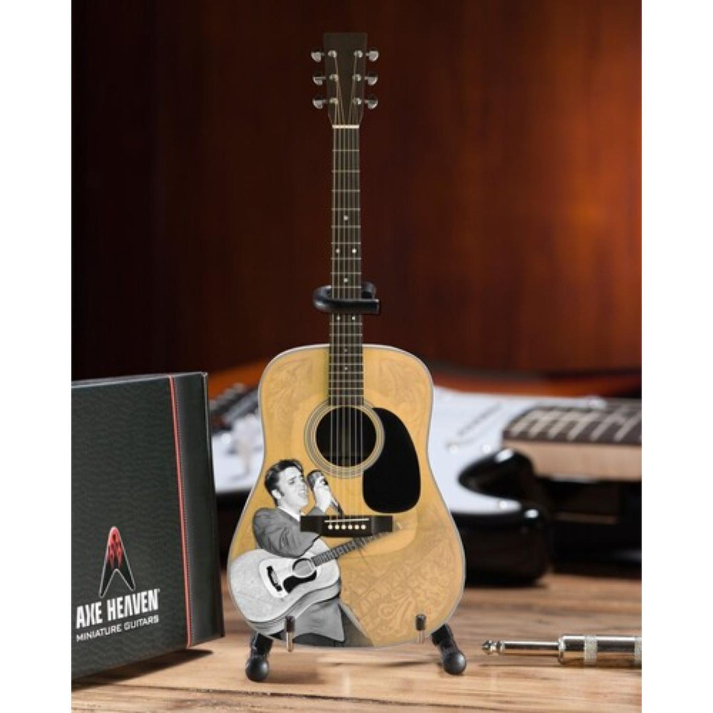 Axe Heaven Elvis Presley 1955 Tribute Mini Acoustic Guitar Replica Collectible