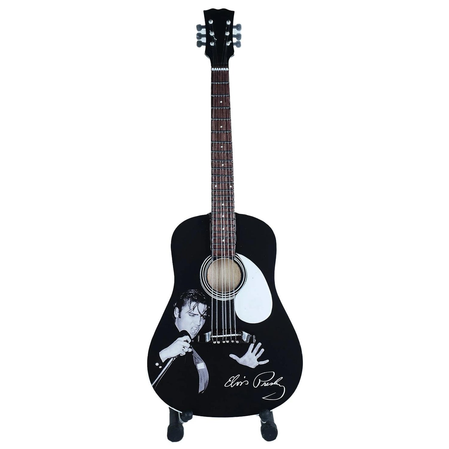 Elvis 10" Tall Black Guitar with Stand