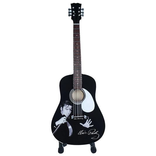 Elvis 10" Tall Black Guitar with Stand