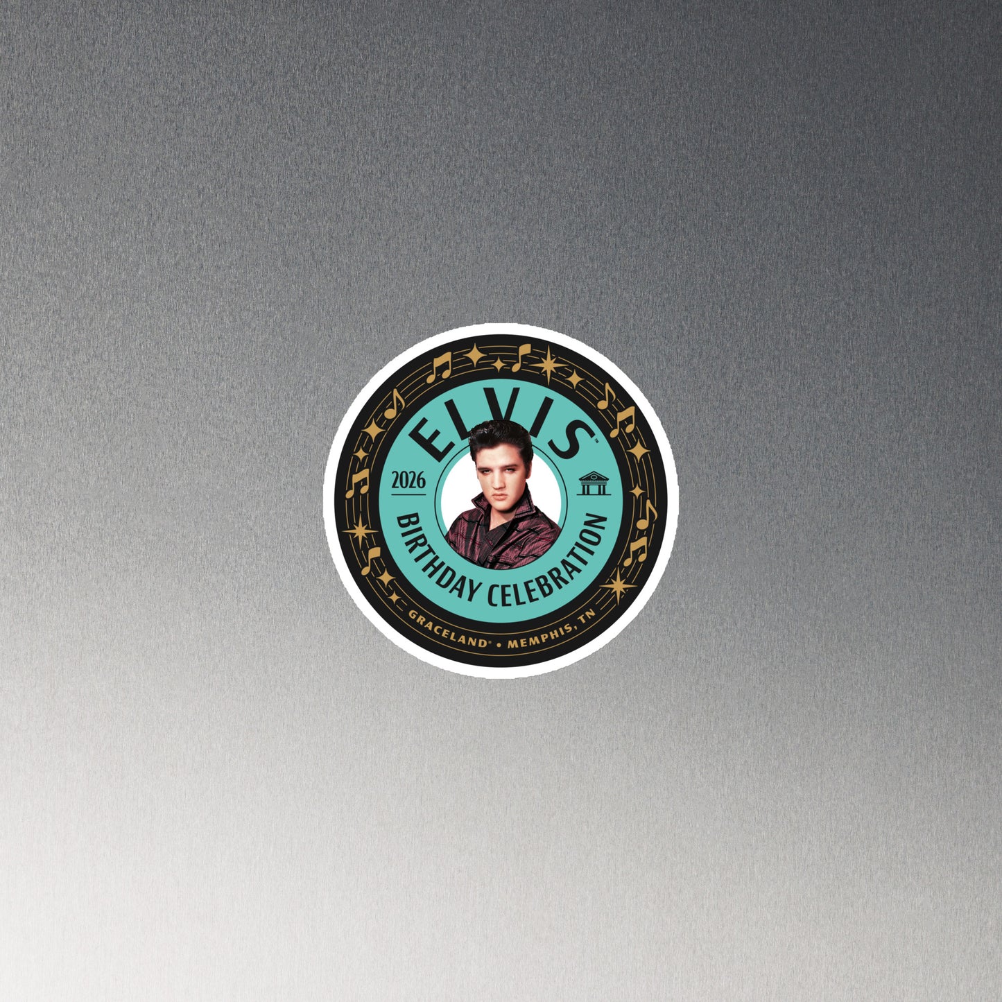 Elvis Presley 91st Birthday 4" Magnet