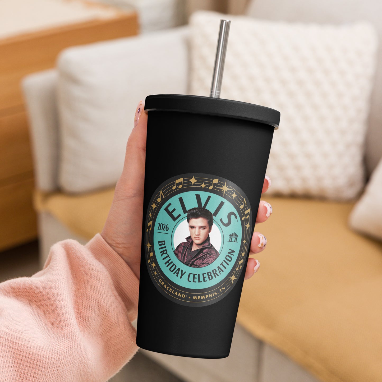 Elvis Presley 91st Birthday 20oz Insulated Tumbler