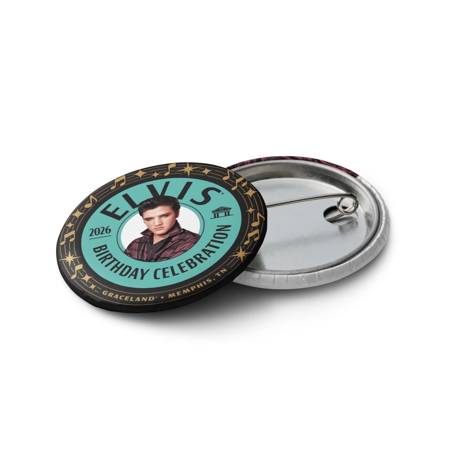 Elvis Presley 91st Birthday Pin Button Set of 5