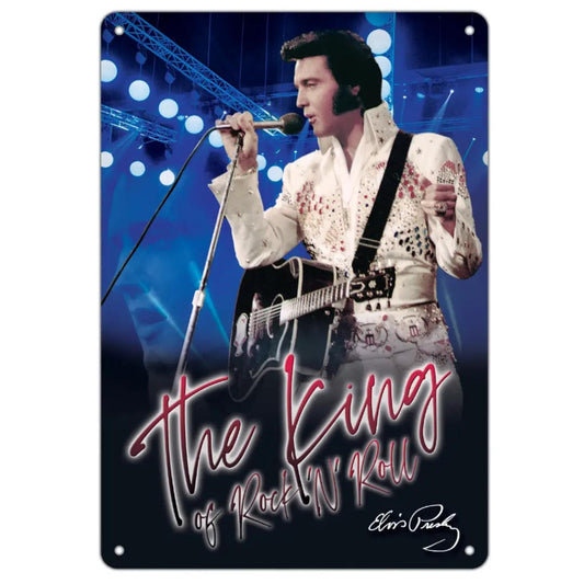 Elvis The King Tin Sign