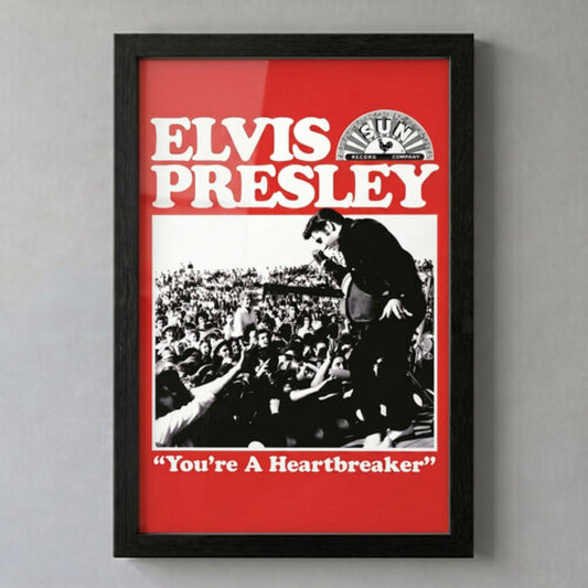 Elvis: Sun Records Heartbreaker - 11x17 Framed Gel Coat Art Print