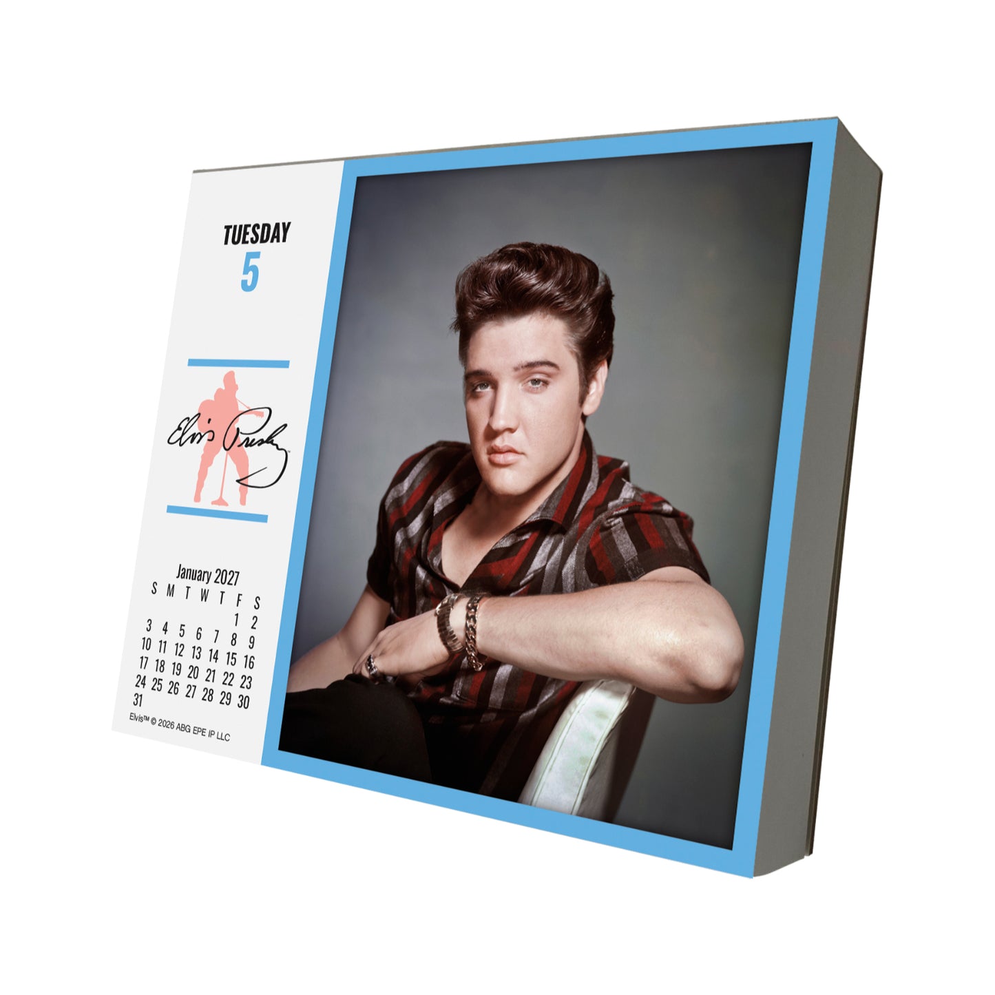 2027 Elvis Presley Day-At-A-Time Box Calendar