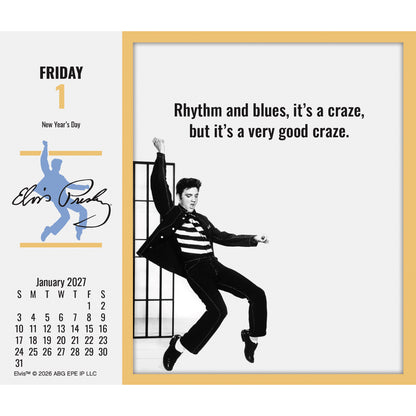2027 Elvis Presley Day-At-A-Time Box Calendar