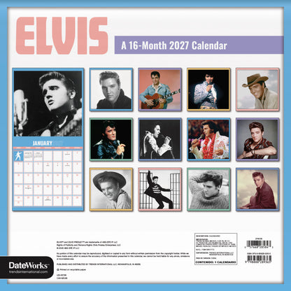 2027 Elvis Presley Wall Calendar