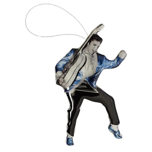 Elvis Blue Suede Shoes Swing Legs Ornament
