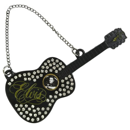 Elvis Rhinestone Guitar Ornament