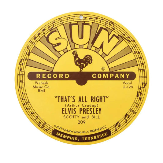 Elvis Sun Records "That's All Right" Tin Sign