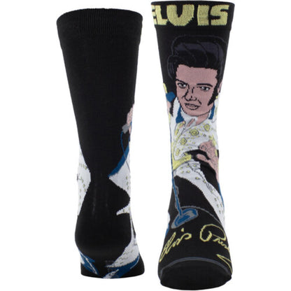Elvis Cartoony Crew Socks