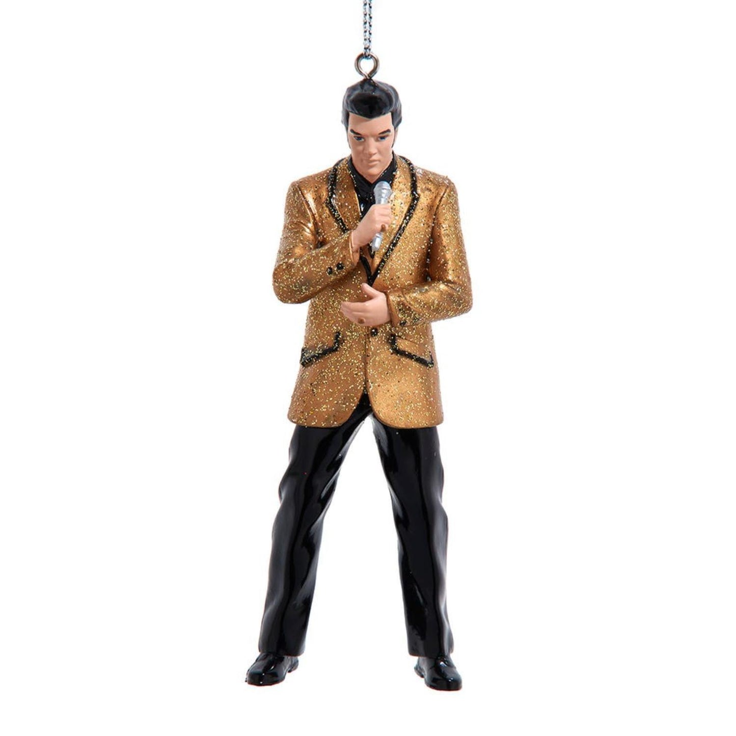 Elvis Presley In Gold Jacket Ornament
