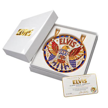 Elvis Aloha Eagle Jumpsuit Stained Glass Suncatcher - Shop Elvis Exclusive